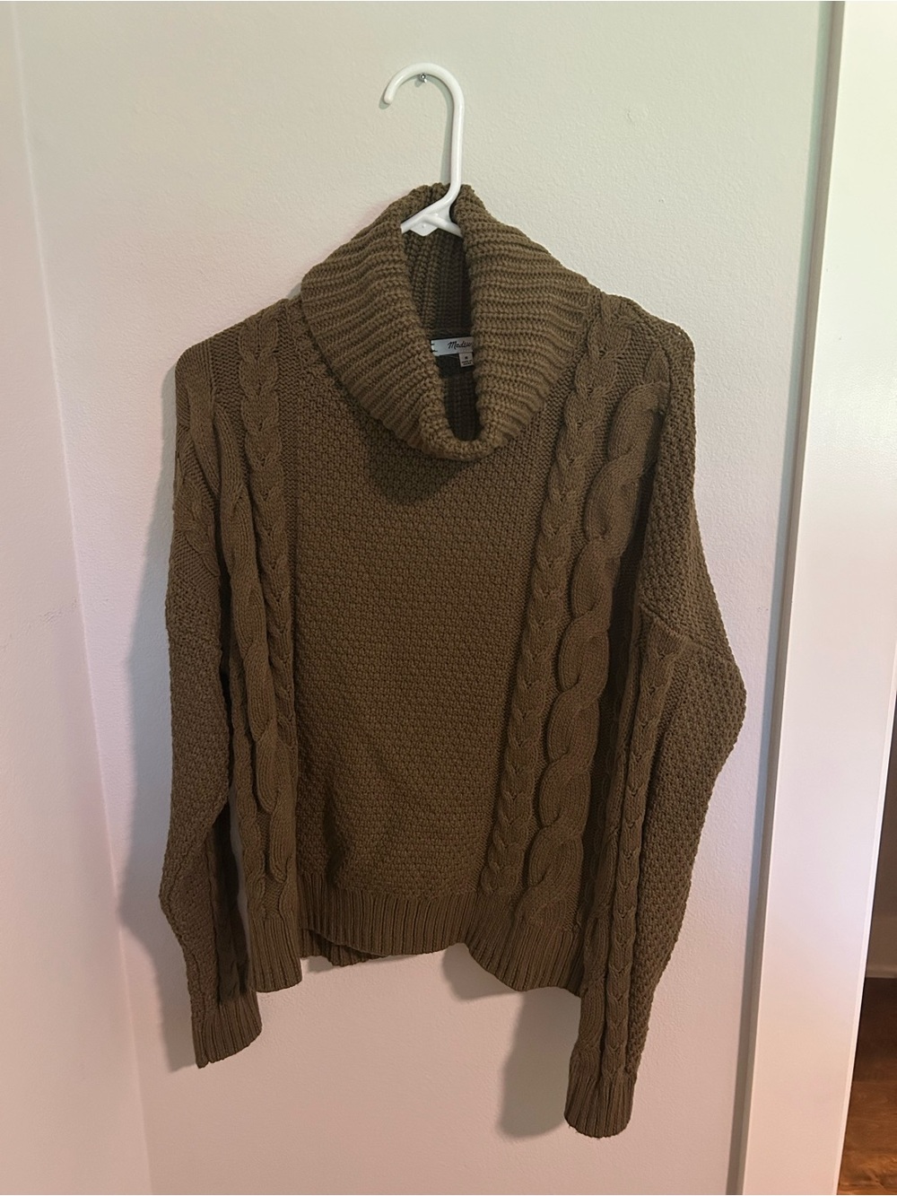 Madewell Cable Knit Turtleneck Sweater